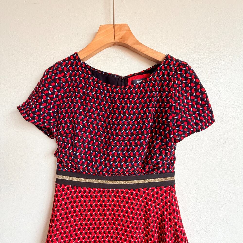 Anthropologie Maeve Amici Rabbit Colorblocked Twee Dress Size 4 MSRP $148 - Picture 3 of 11